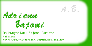 adrienn bajomi business card